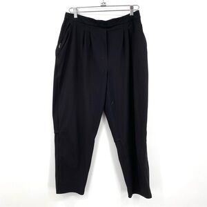 Lululemon Essential High Rise Trouser Women’s 12 Black Pleated Slim Pants‎